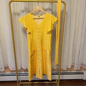 Yellow Polka Dot Sun Dress